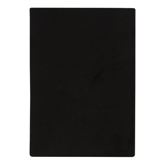 Black square tile on a white background