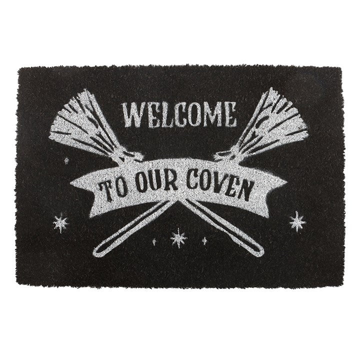 Black Welcome to Our Coven Doormat