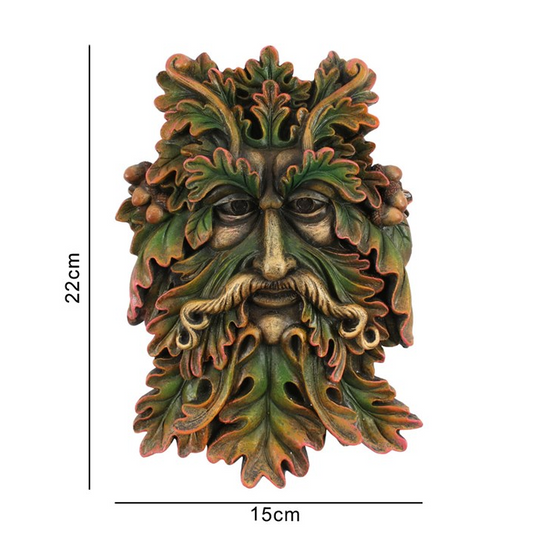 Green Man Face Plaque