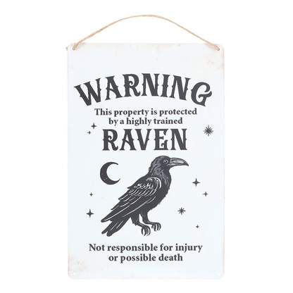 Protected by a Raven Hanging Sign