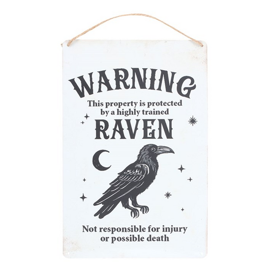 Protected by a Raven Hanging Sign