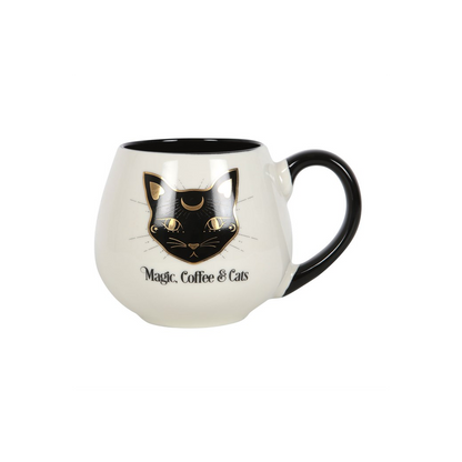 Magic, Coffee & Cats Rounded Mug