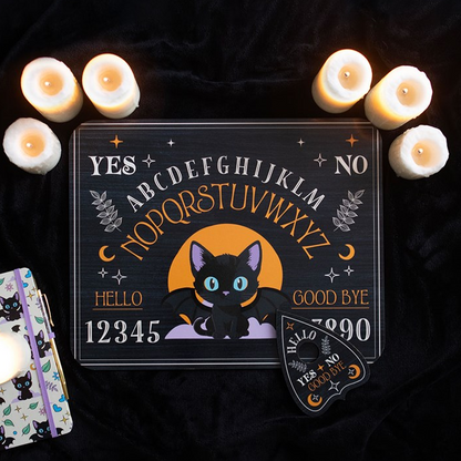 Cute and Creepy Bat Cat Talking Board with Planchette