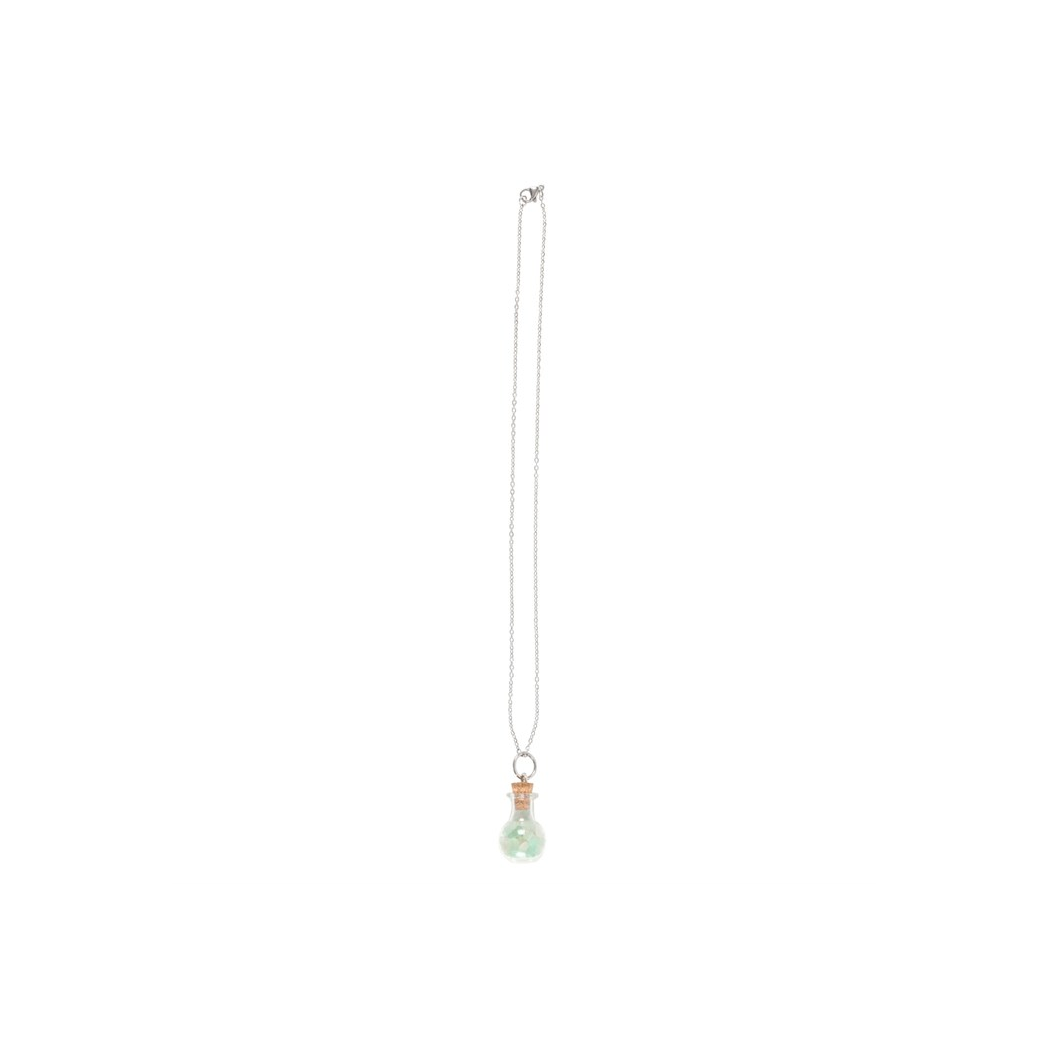 Luck Green Aventurine Crystal Chip Potion Bottle Necklace