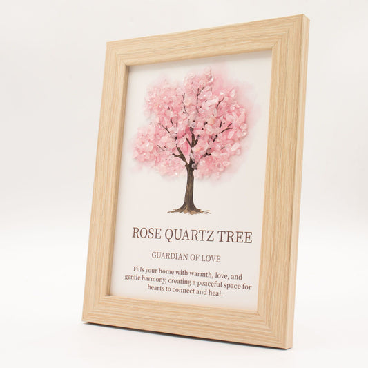 Gemstone Picture - Tree of Life - Rose Quartz