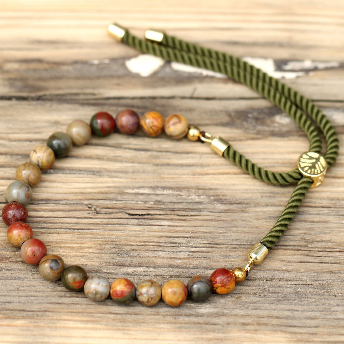 Moss String Bracelet - &nbsp;Picasso Jasper