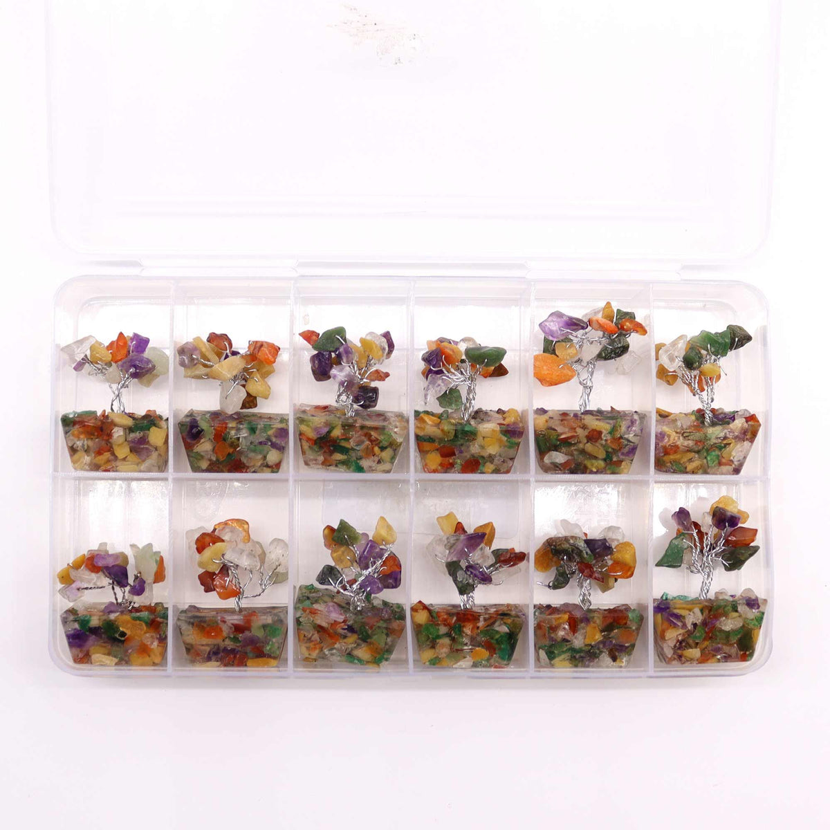 Mini Gemstone Tree on Orgonite Base - Multi Stones