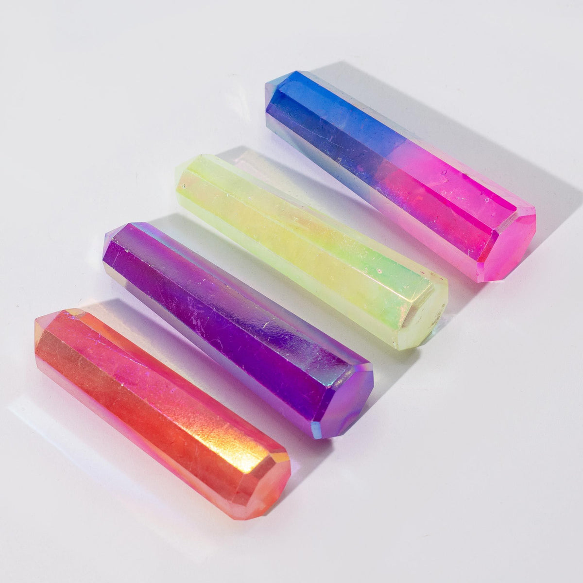 Gemstone Obelisk Point - Crystal Quartz - Purple
