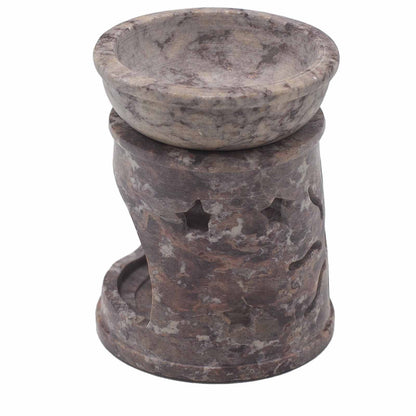 Small Soapstone Oil Burner - Sun & Stars
