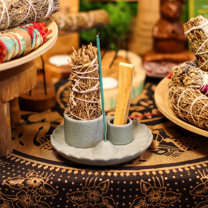 Palo Santo Stick & Smudge Holder - Blue