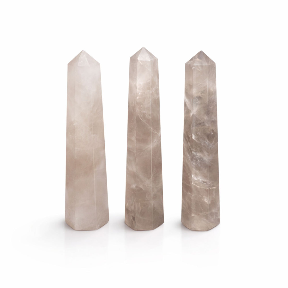 Gemstone Six Face Obelisk Point approx - Smoky Quartz - 11cm