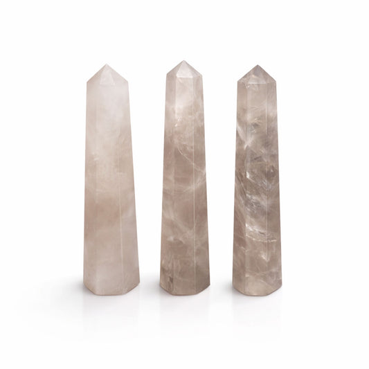 Gemstone Six Face Obelisk Point approx - Smoky Quartz - 11cm