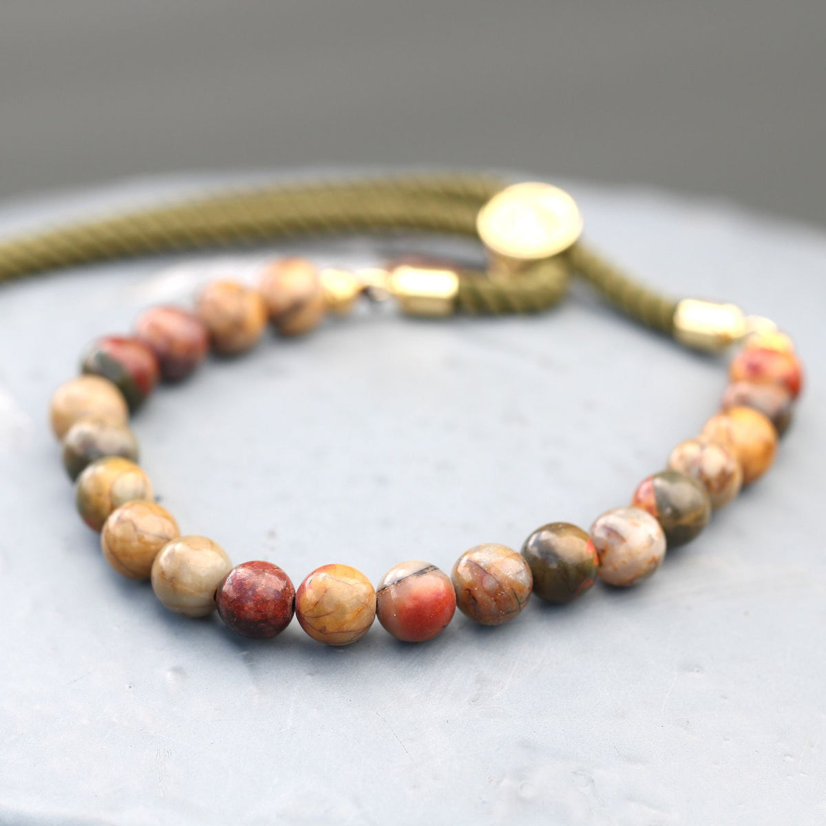 Moss String Bracelet - &nbsp;Picasso Jasper
