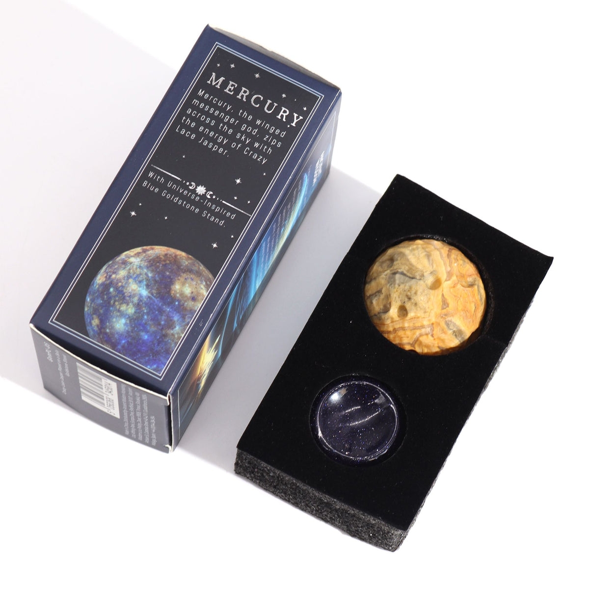 Crazy Lace Jasper Planet - Mercury