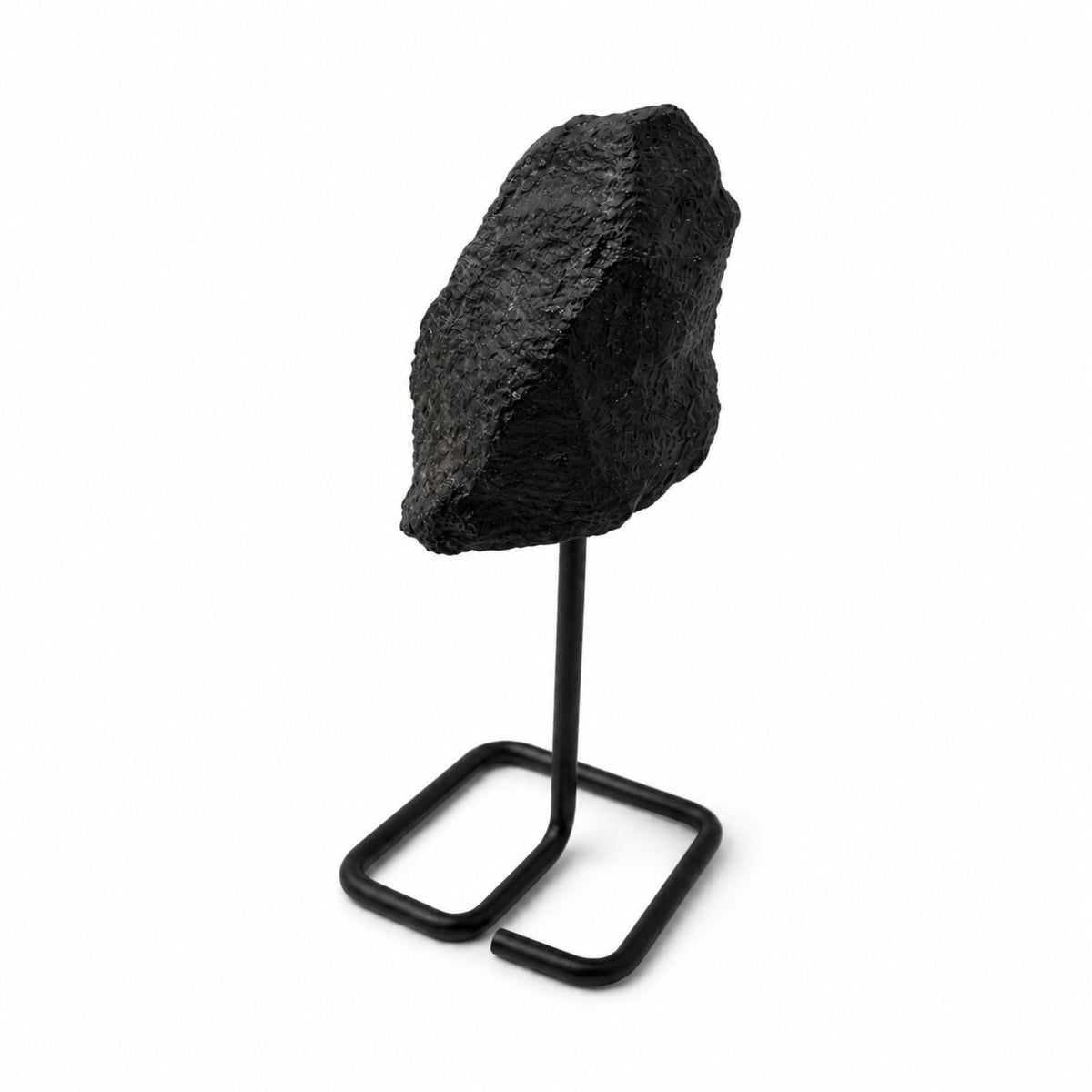 Mineral Specimen on Metal Stand - Black Tourmaline