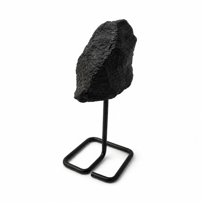 Mineral Specimen on Metal Stand - Black Tourmaline