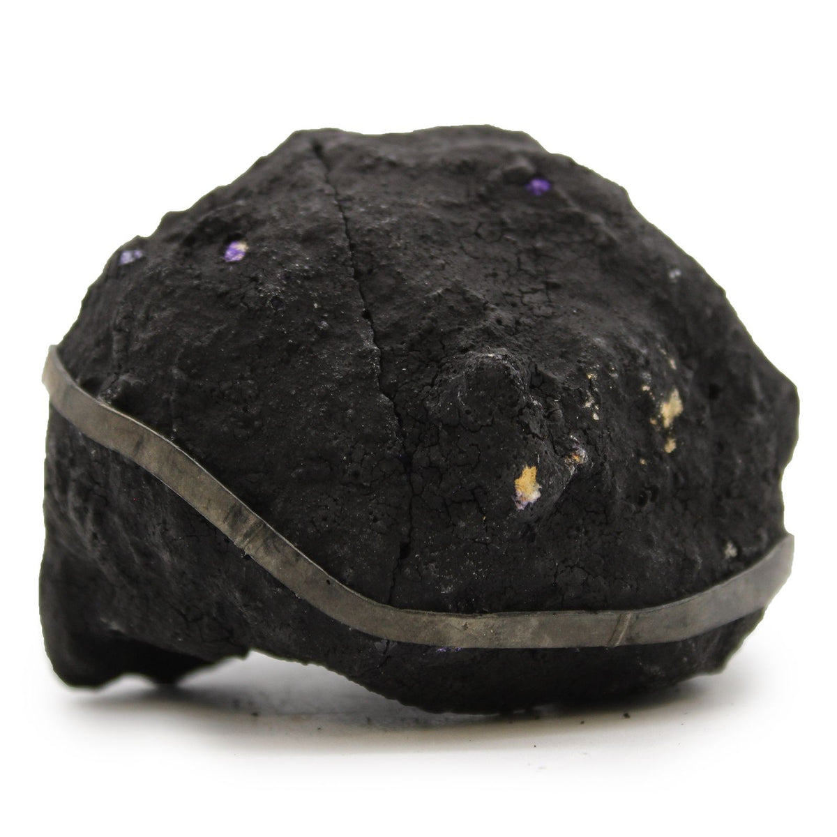 Calsite Geodes - Black Rock - Purple