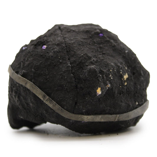 Calsite Geodes - Black Rock - Purple
