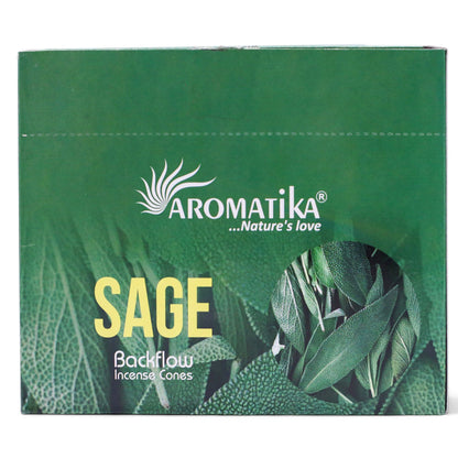 Aromatika Masala Backflow Incense Cones - Sage