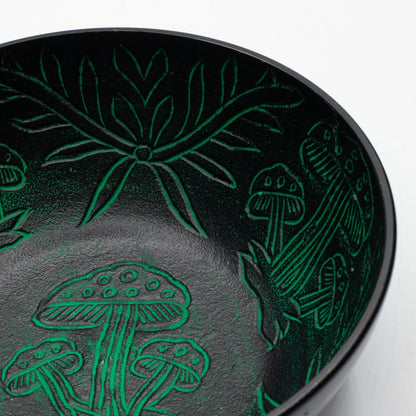 Aluminum Singing Bowl - Magic Mushroom - Green