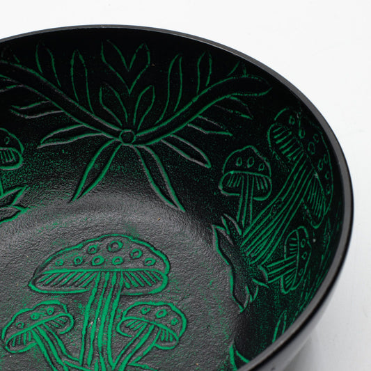 Aluminum Singing Bowl - Magic Mushroom - Green