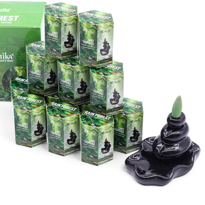 Aromatika Masala Backflow Incense Cones - Rain Forest