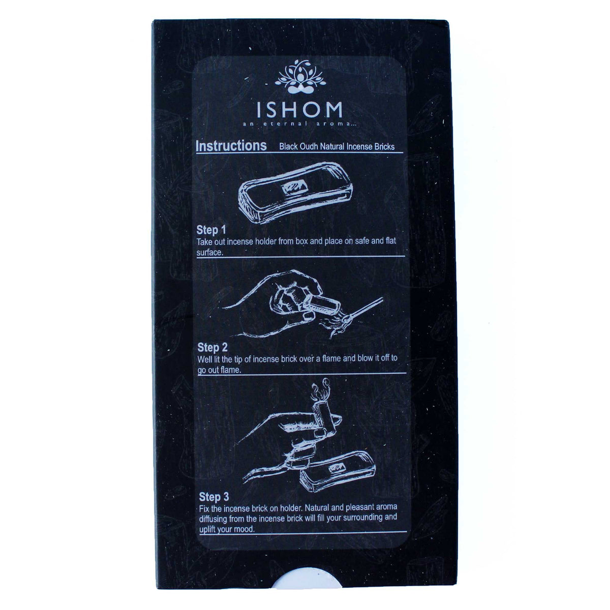 Incense Smudge Bricks and Burner - Black Wood