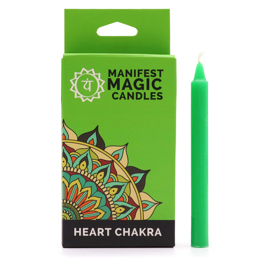 Green Manifest Magic Candles - Heart Chakra