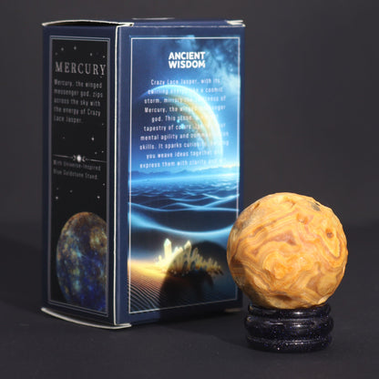 Crazy Lace Jasper Planet - Mercury