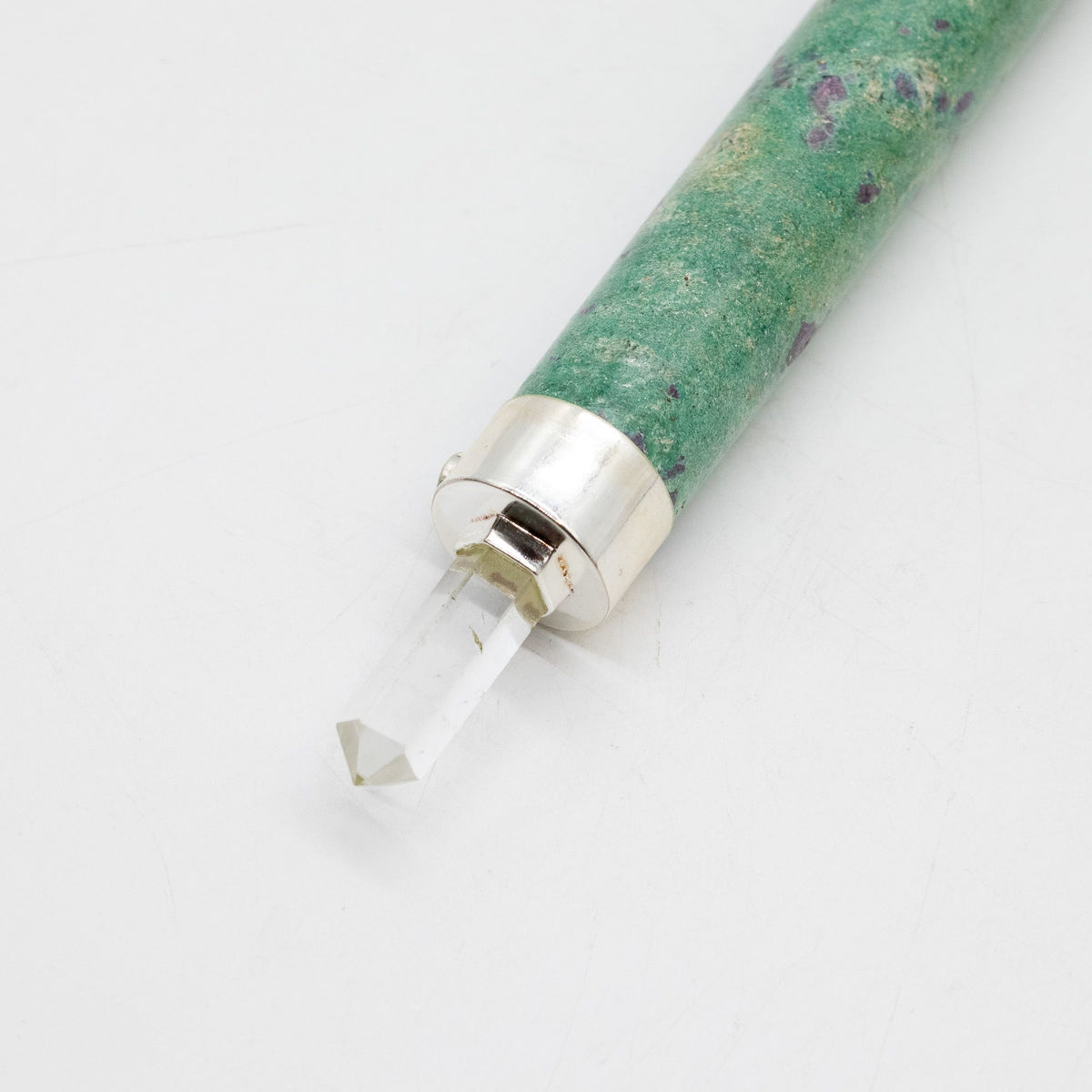 Verdant Heart Wand - Ruby Fuchsite Rose Quartz