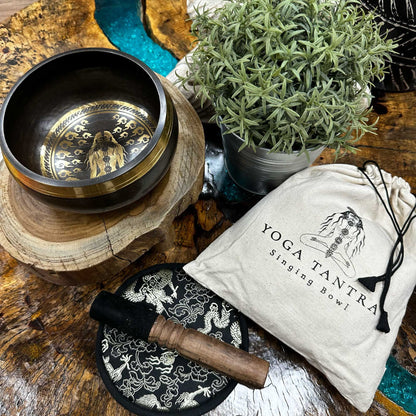 Engraved Singing Bowl Gift Set - Yogi