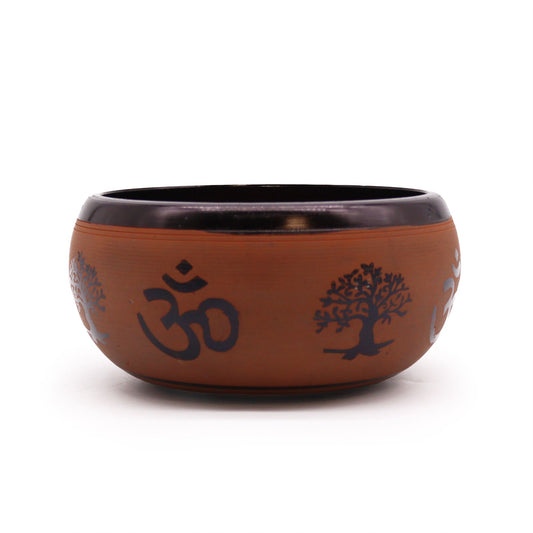 Singing Bowl - Clay Om Buddha