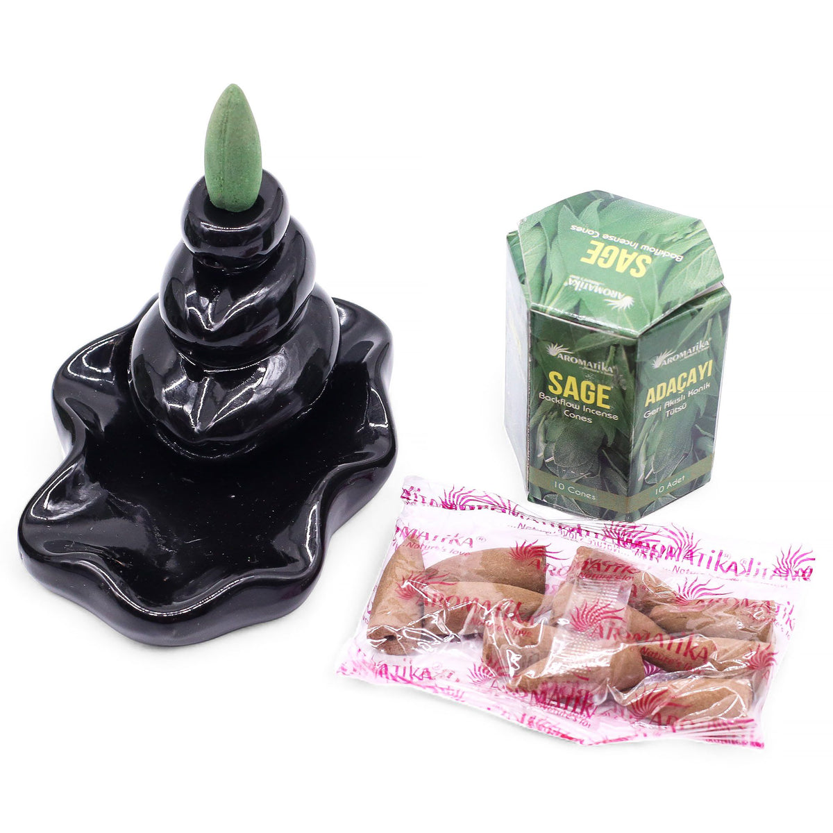 Aromatika Masala Backflow Incense Cones - Sage