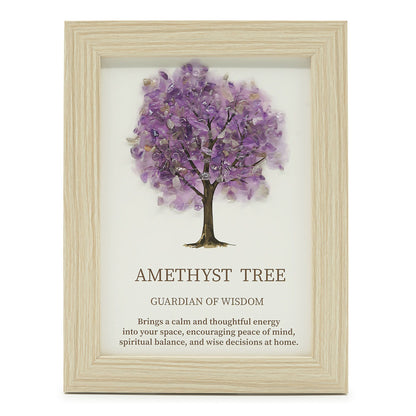 Gemstone Picture - Tree of Life - Amethyst