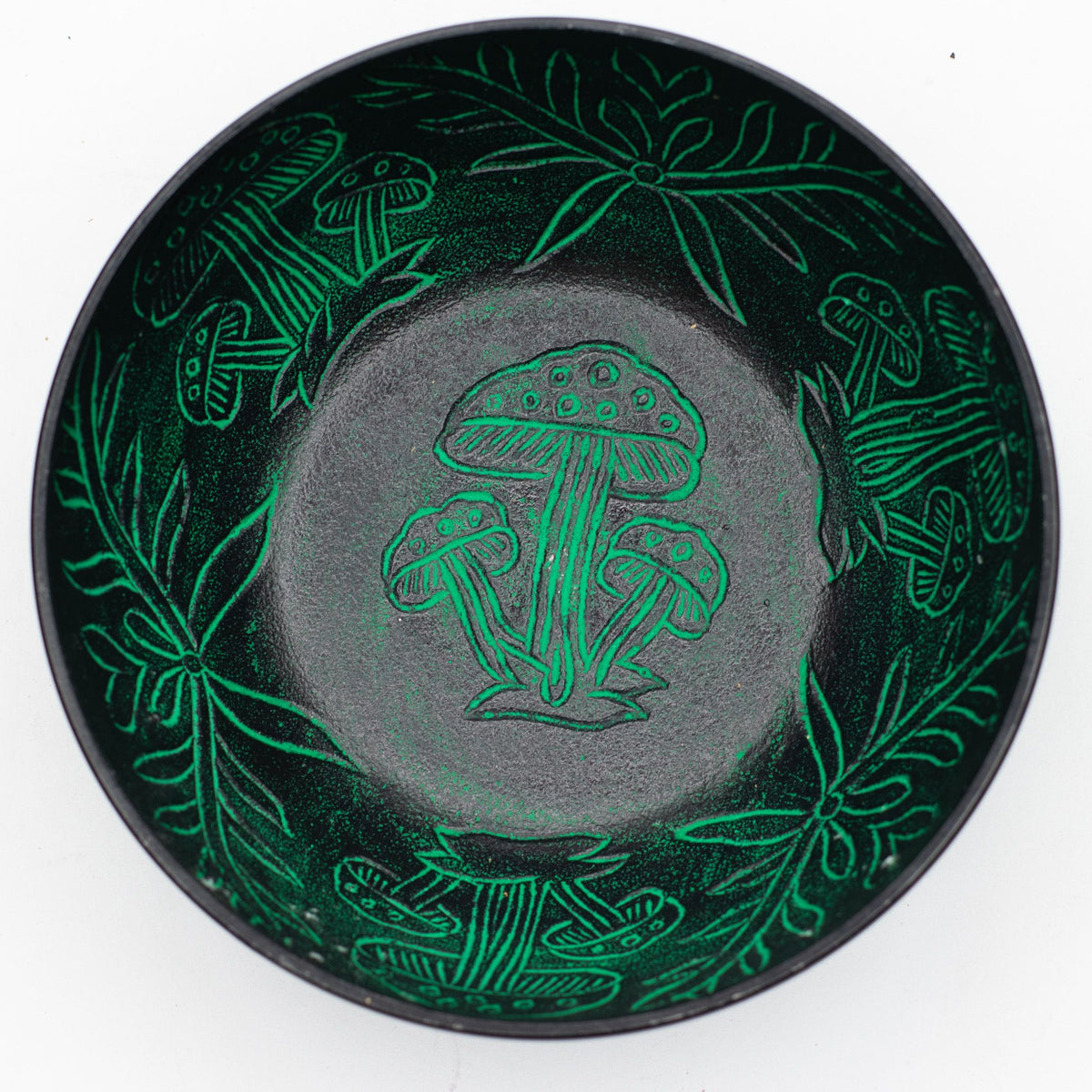 Aluminum Singing Bowl - Magic Mushroom - Green