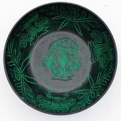 Aluminum Singing Bowl - Magic Mushroom - Green