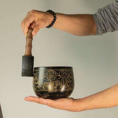 Cauldron Singing Bowl - Magic Mushroom - Yellow