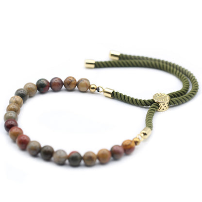 Moss String Bracelet - &nbsp;Picasso Jasper