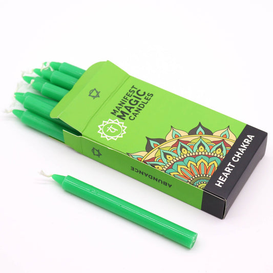 Green Manifest Magic Candles - Heart Chakra