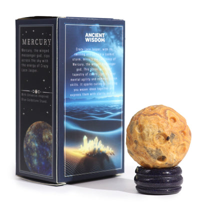 Crazy Lace Jasper Planet - Mercury