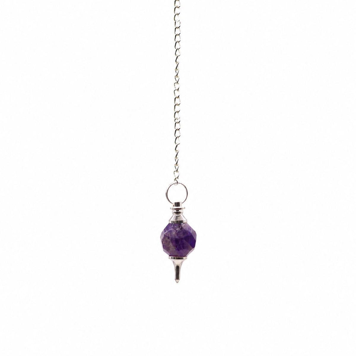 Faceted Gemstone Pendulum - Amethyst