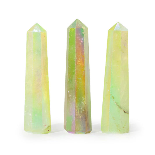 Gemstone Obelisk Point - Crystal Quartz - Pale Green