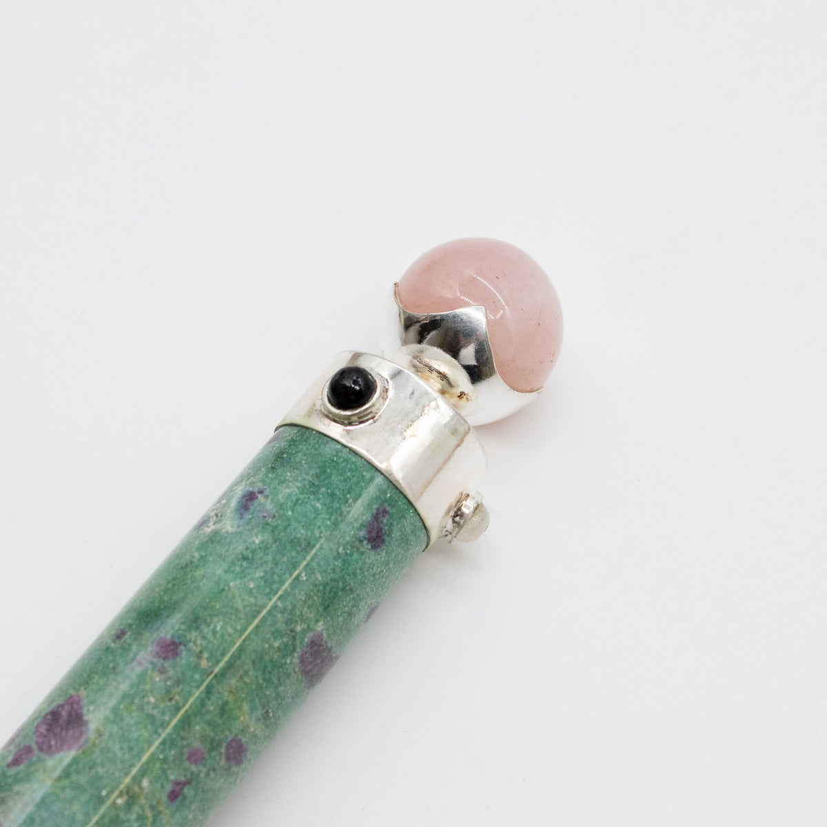 Verdant Heart Wand - Ruby Fuchsite Rose Quartz