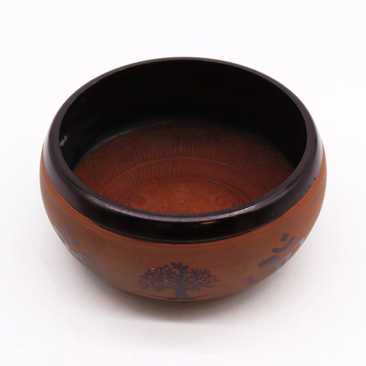 Singing Bowl - Clay Om Buddha