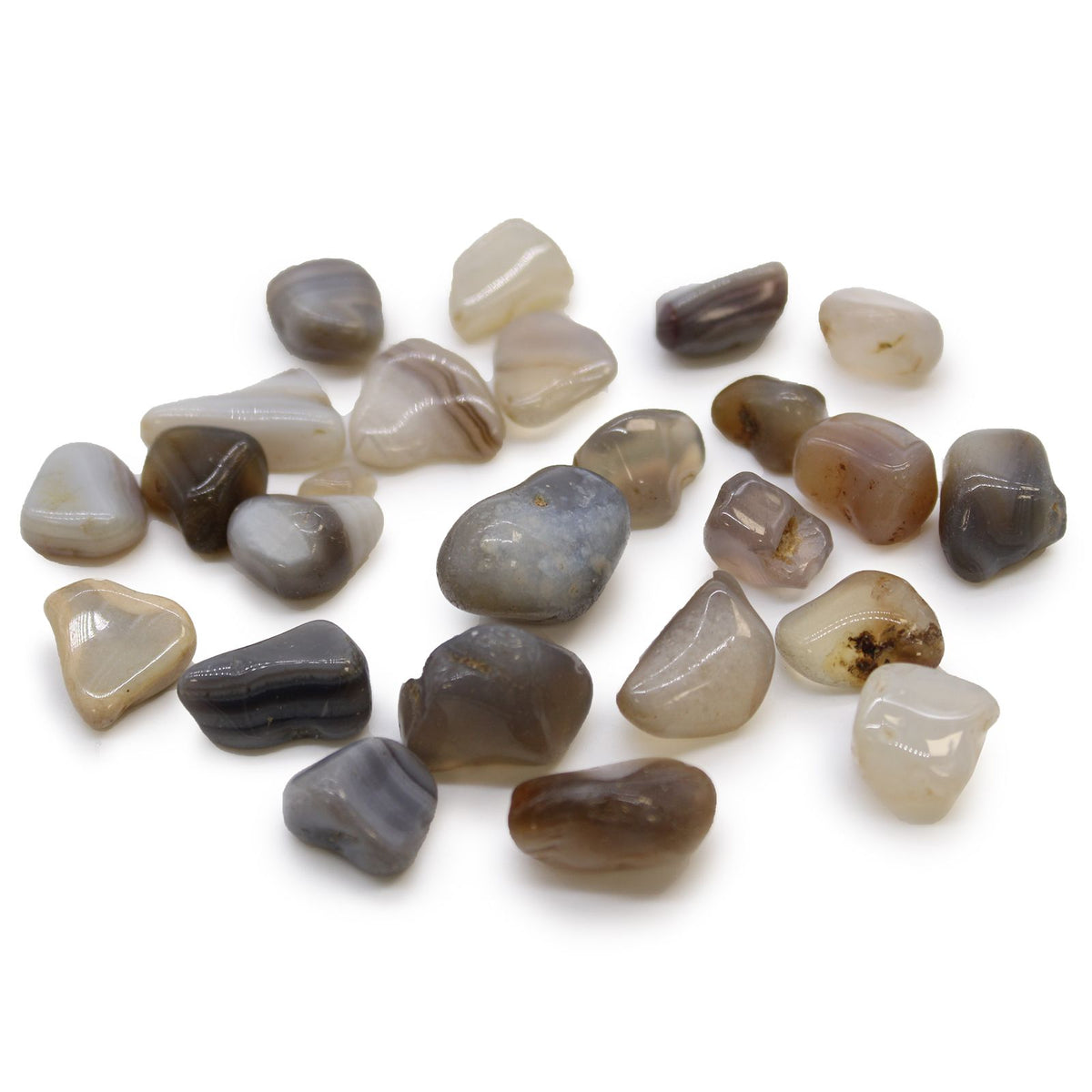 Small Tumble Stones - Grey Agate - Botswana