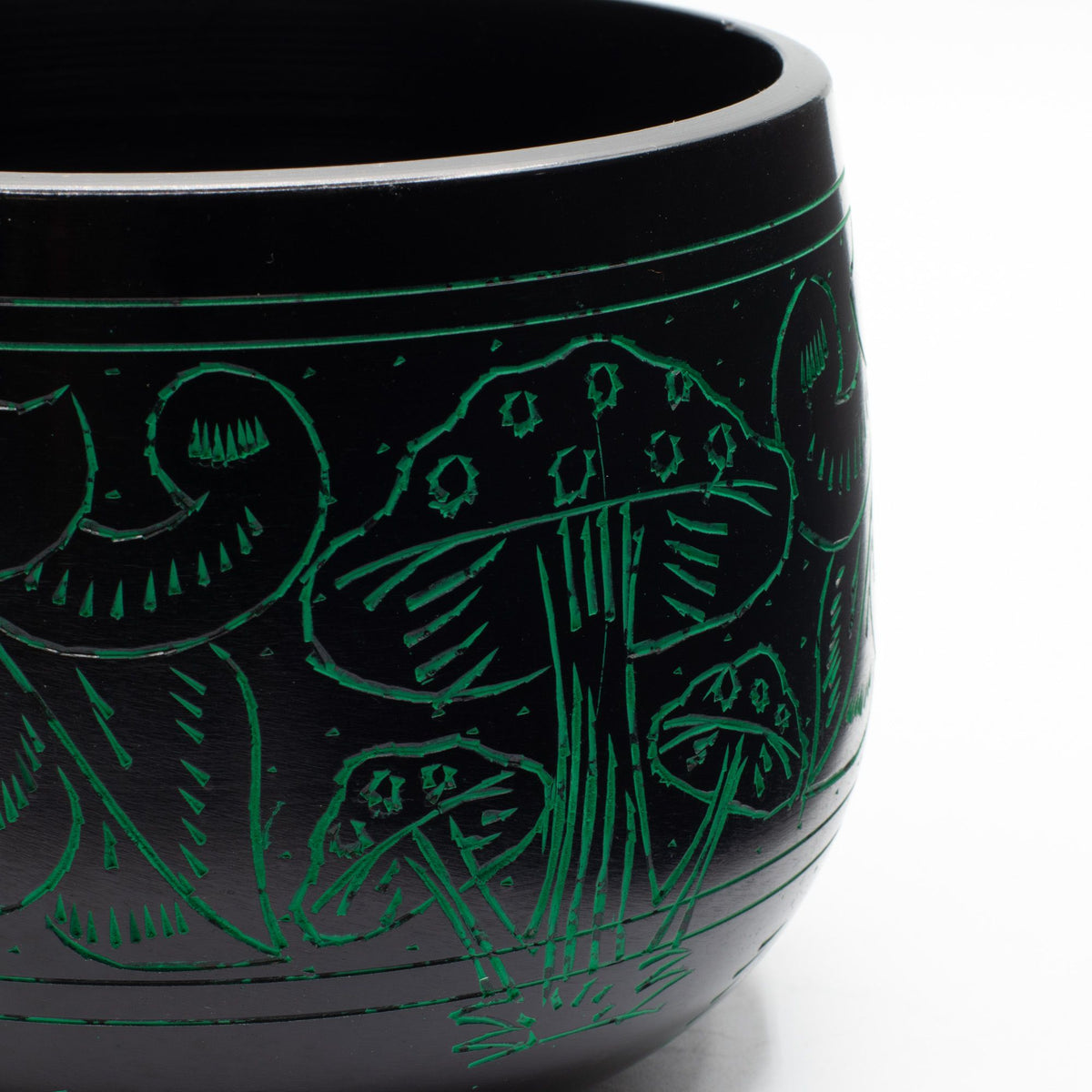 Cauldron Singing Bowl - Magic Mushroom - Green