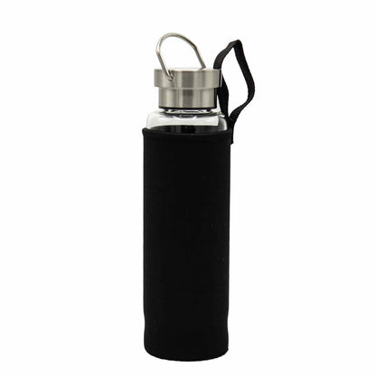 Crystal Infused Glass Water Bottle - Red Jasper - Obelisk