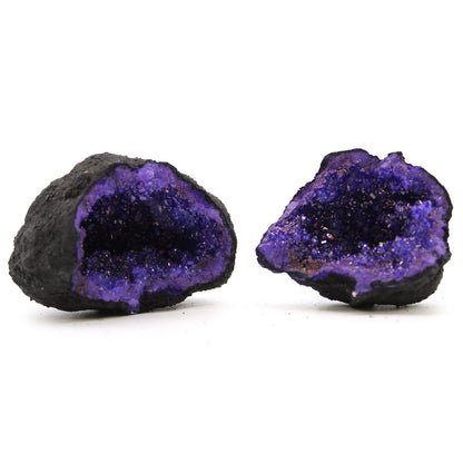 Calsite Geodes - Black Rock - Turqoise / Purple