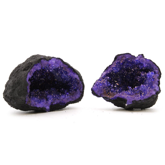 Calsite Geodes - Black Rock - Turqoise / Purple