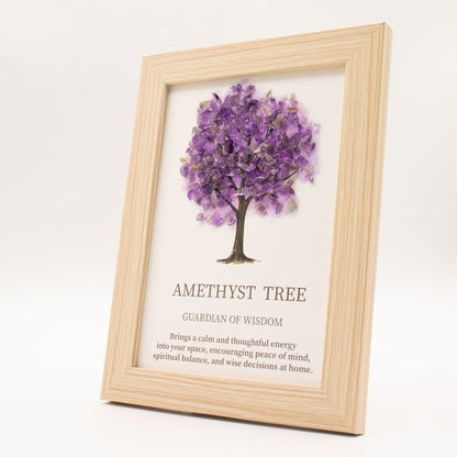 Gemstone Picture - Tree of Life - Amethyst